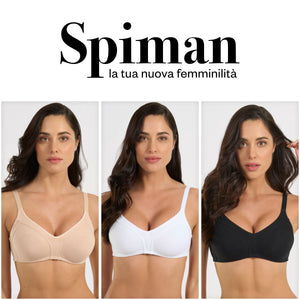 Reggiseno Spiman 2433 strutturato preformato senza ferretto cotone elastico