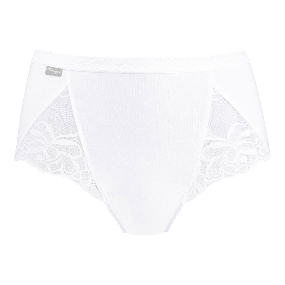 Slip donna midi Playtex P00BT in cotone elasticizzato e pizzo