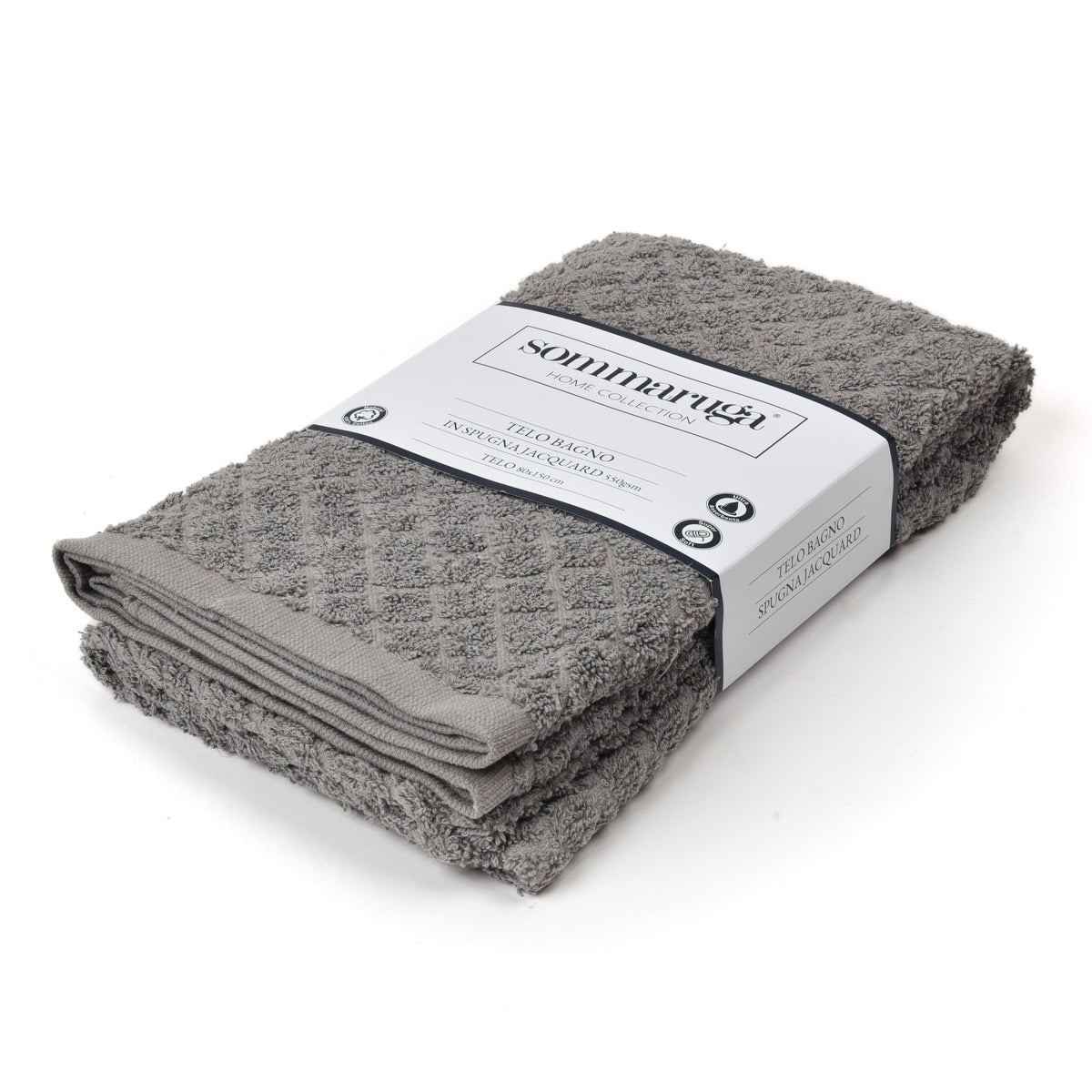 Telo doccia in spugna sommaruga Jacquard 550gsm Grigio