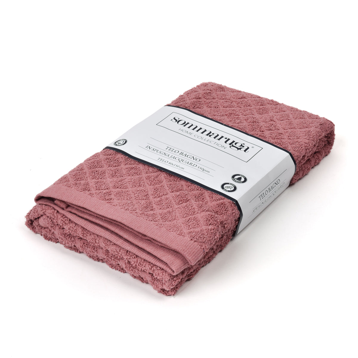 Telo doccia in spugna sommaruga Jacquard 550gsm Rosa