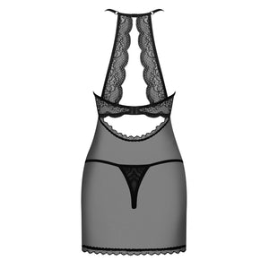 Sexy sottoveste seno scoperto+ perizoma Obsessive Pearlove chemise e thong 2 pz