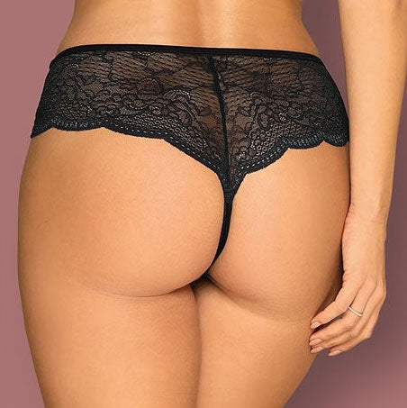 Sexy mutandine Obsessive Pearlove panties cavallo intimo aperto con perle
