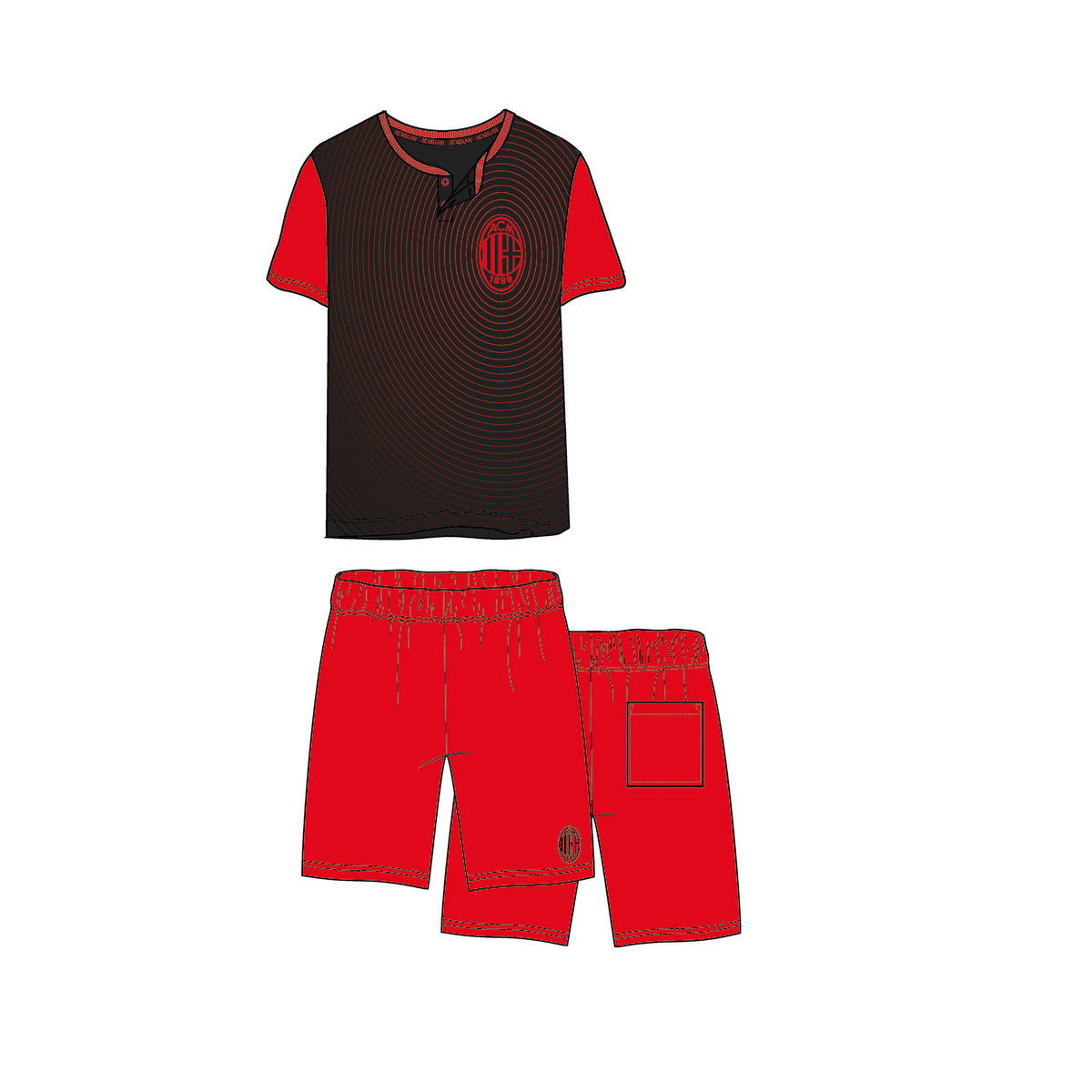Pigiama Estivo Uomo/Bimbo 100% cotone Milan 2030