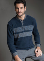 Pigiama uomo Enrico Coveri EP5067 blu punto milano