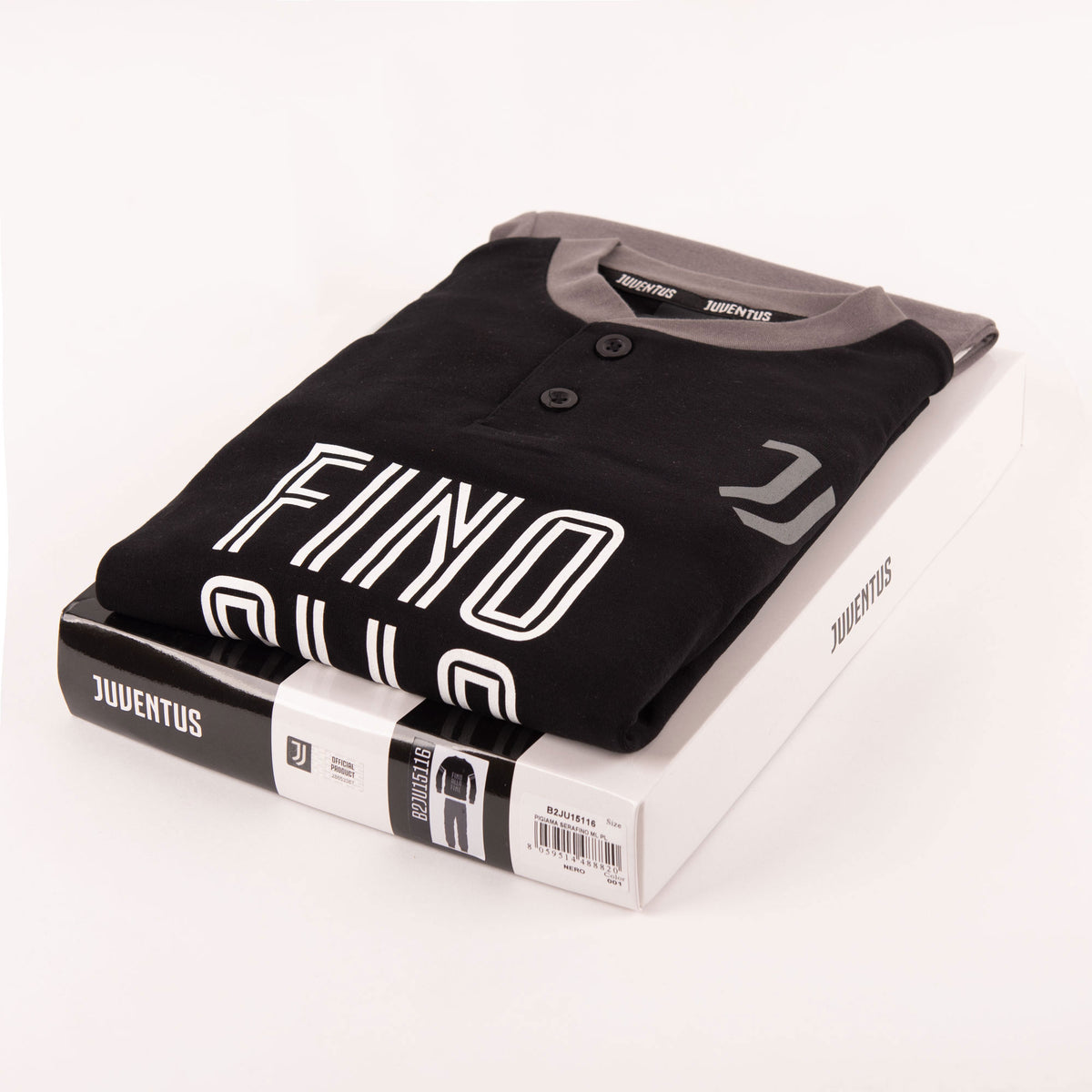 Pigiama uomo Juventus serafino caldo cotone B2JU14116 nero
