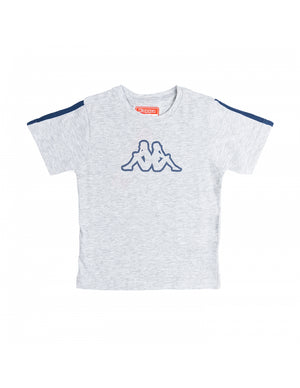 Pigiama bambino Kappa 21220 corto in cotone grigio melange