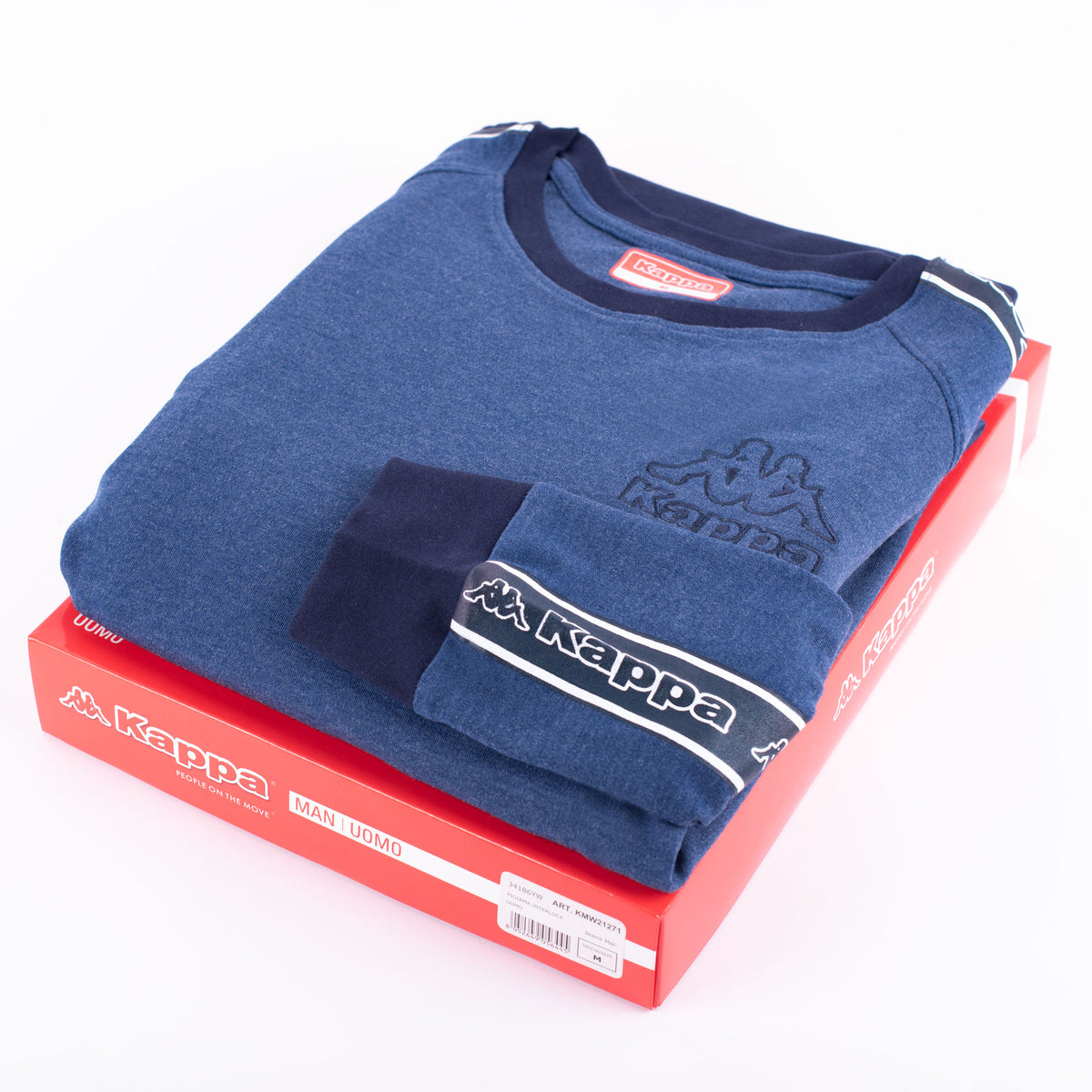 Pigiama uomo Kappa 21271 caldo cotone sportivo con polsini jeans