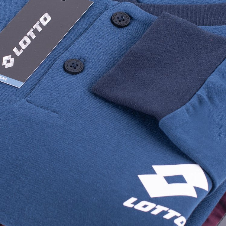 Pigiama uomo Lotto LP4064 in caldo cotone con polsini jeans