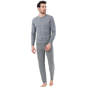 Pigiama uomo caldo cotone Il Granchio GP4000 grigio