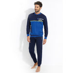 Pigiama uomo sportivo azzurro verde Lotto LP1046