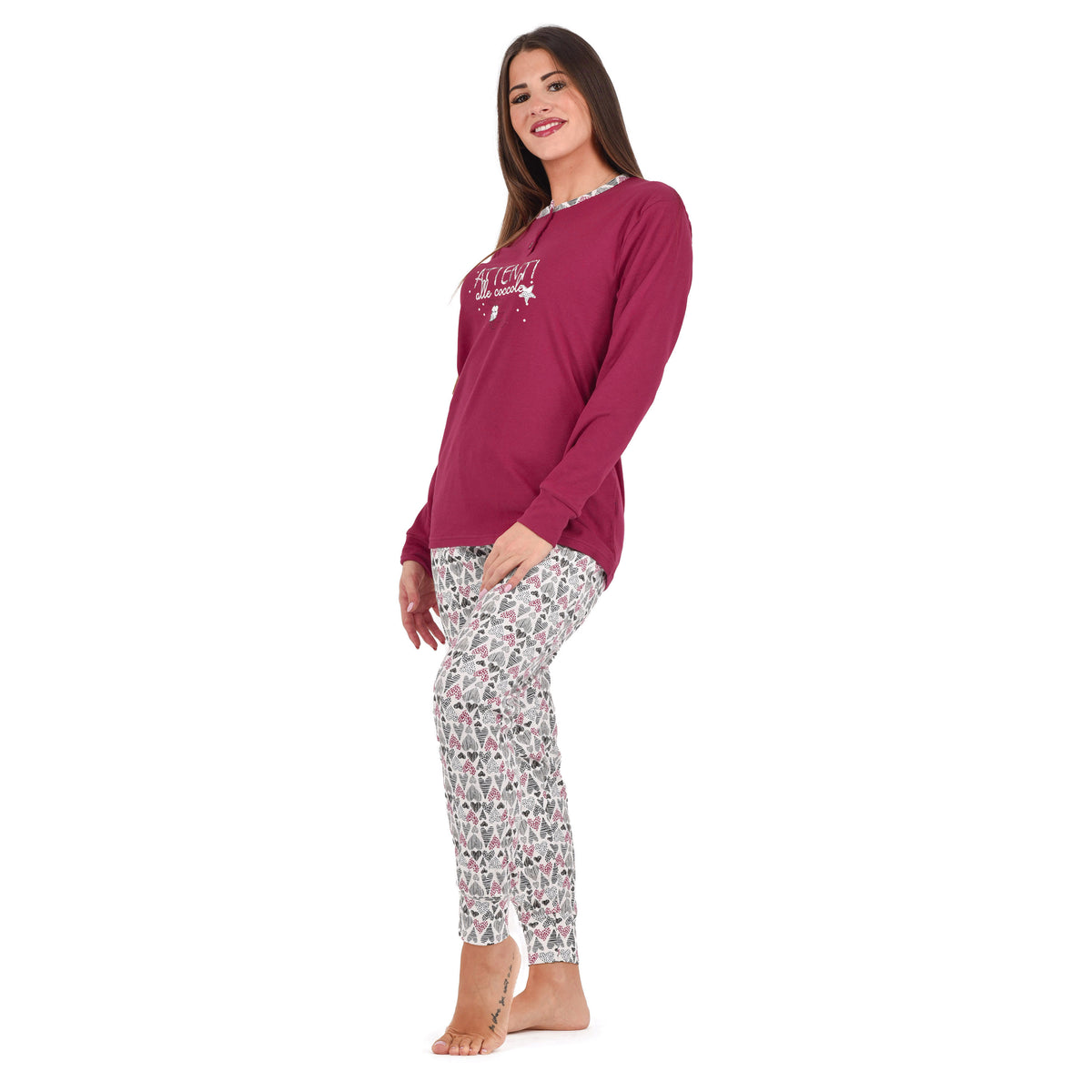 Pigiama donna serafino caldo cotone karelpiù KF5059