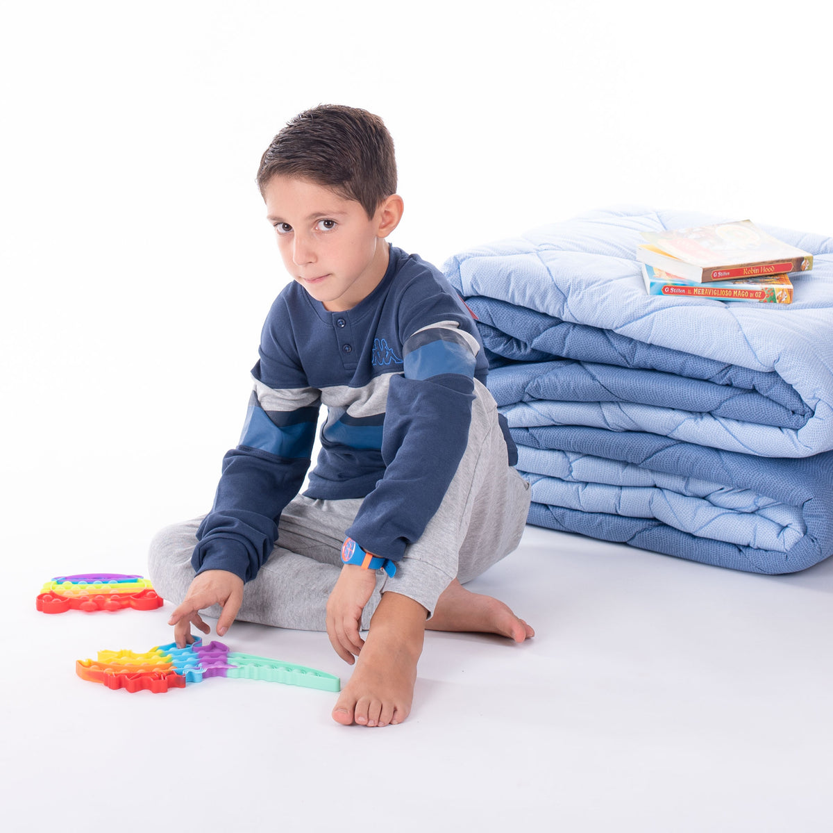 Pigiama bambino Kappa 21264Y caldo cotone navy