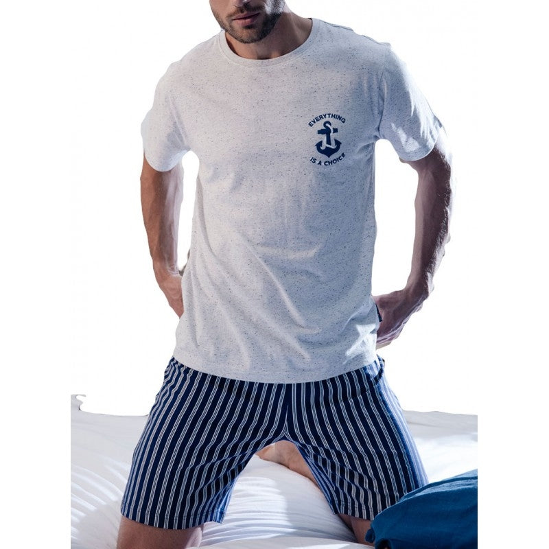 Pigiama uomo Admas 54083 corto estivo cotone