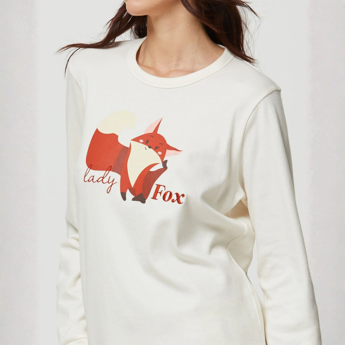Pigiama donna caldo cotone volpe Pompea fox lady