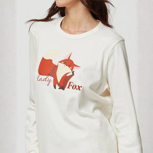 Pigiama donna caldo cotone volpe Pompea fox lady