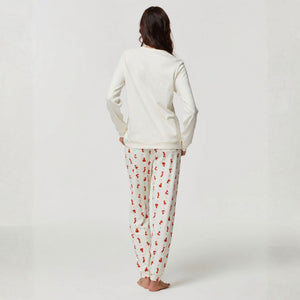 Pigiama donna caldo cotone volpe Pompea fox lady