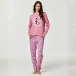 Pigiama donna in caldo cotone pinguini Pompea