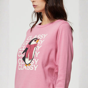 Pigiama donna in caldo cotone pinguini Pompea