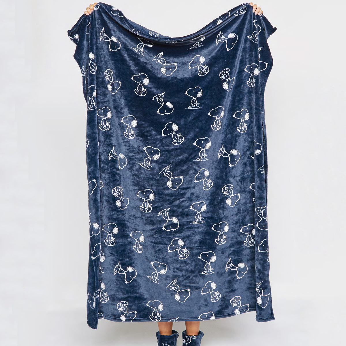 Plaid invernale Gisela 5/0048 snoopy coral blu