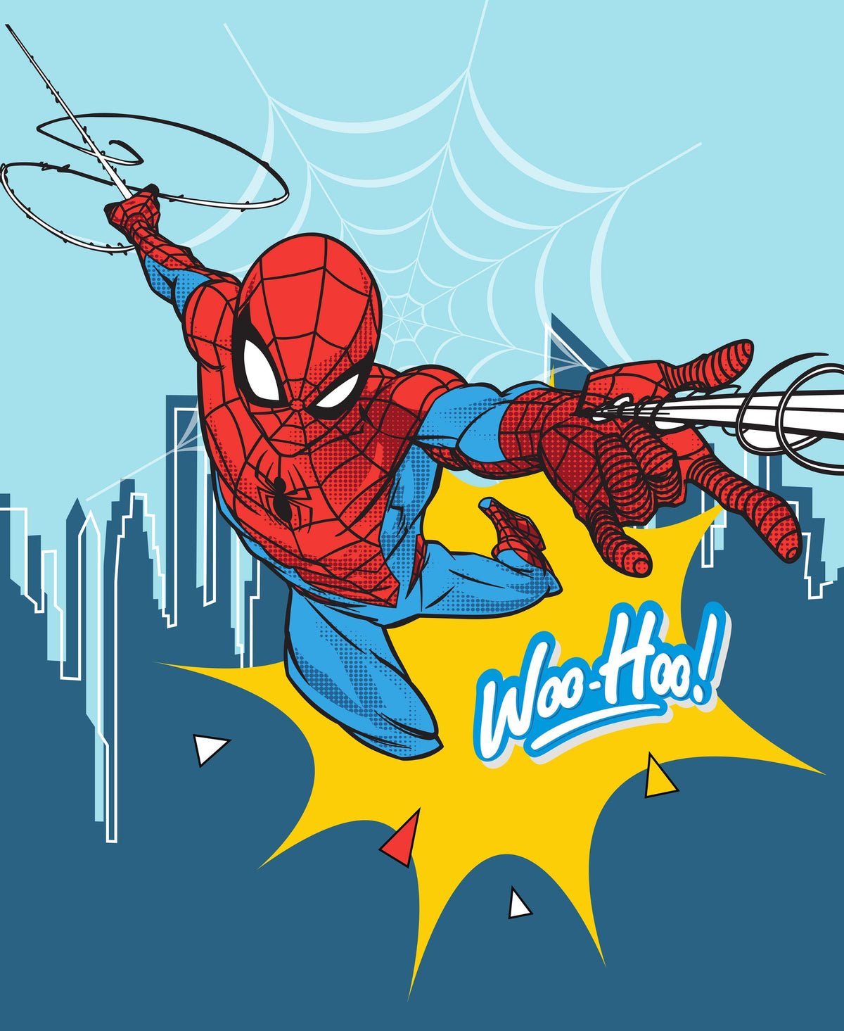 Plaid Marvel stampa Spiderman in coral Disney