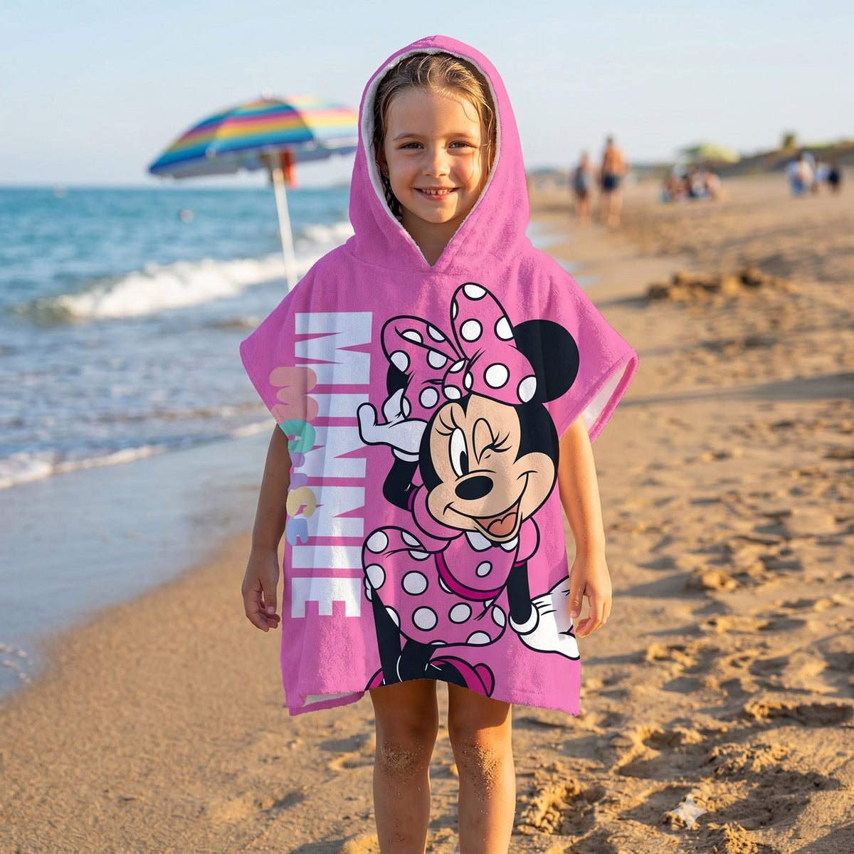 Poncho asciugamano 100% cotone topolina Minnie Disney