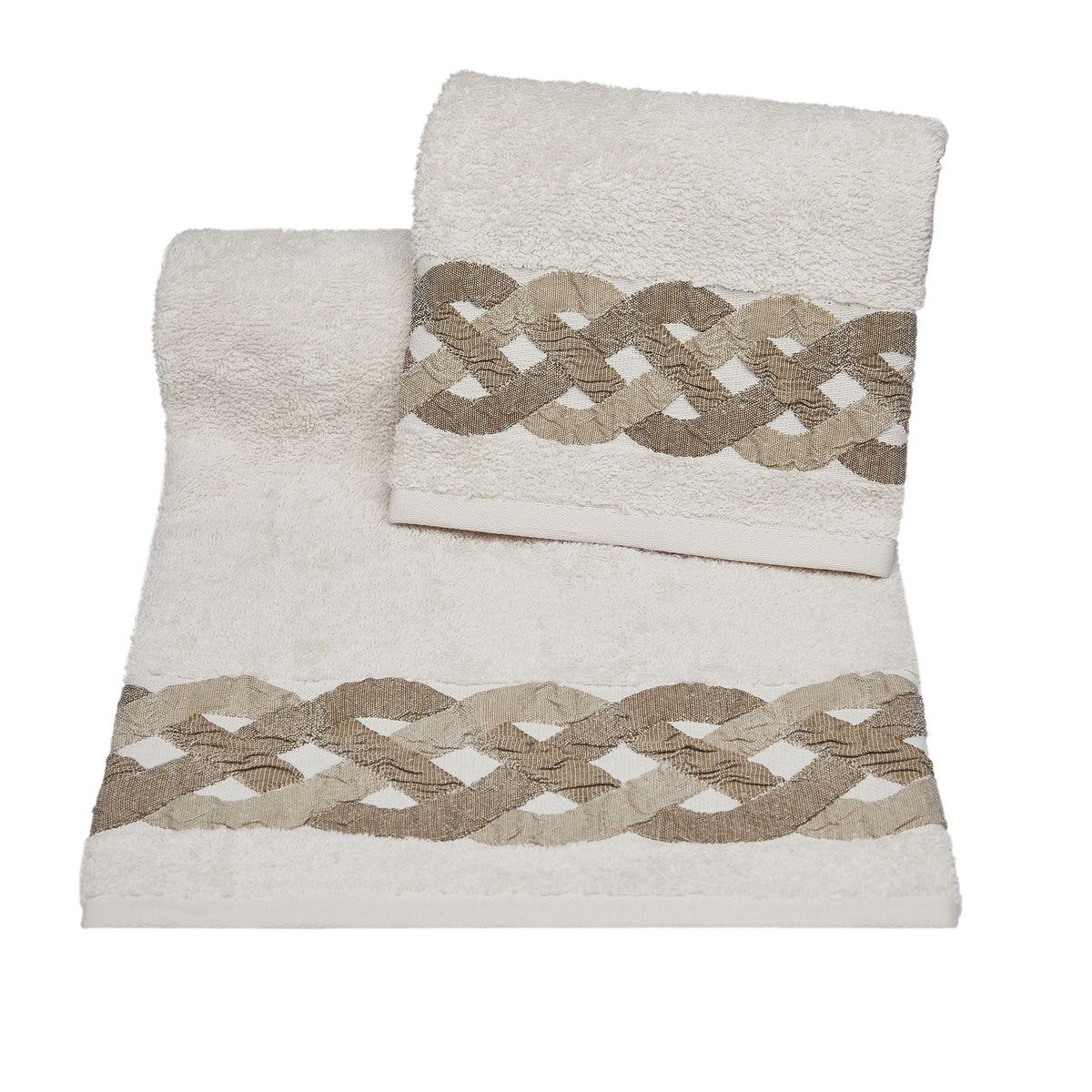Vingi set asciugamani viso + ospite Pompei beige