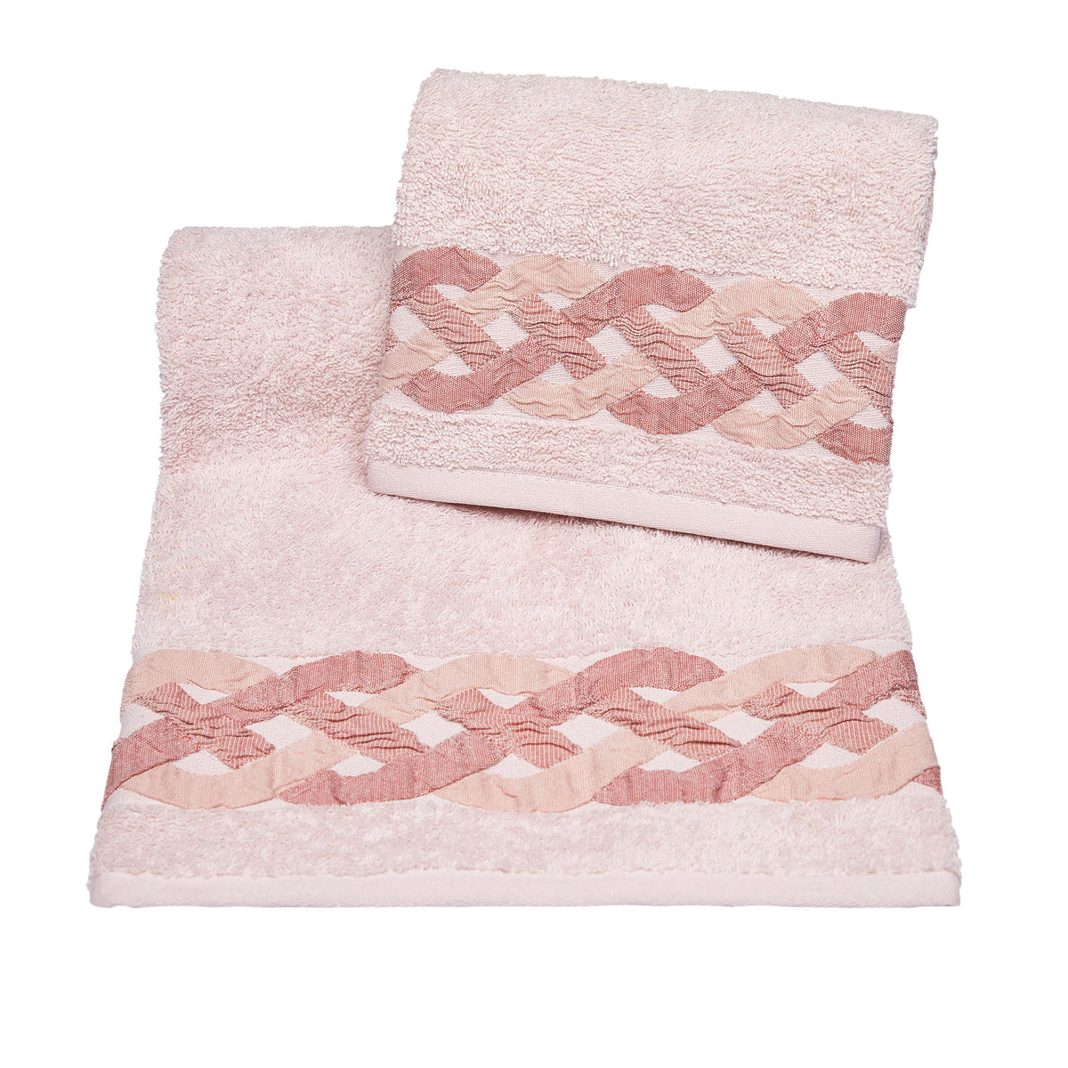 Vingi set asciugamani viso + ospite Pompei rosa