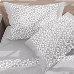 Lenzuola letto in calda flanella Soffice Preziosa D12 grigio e bianco