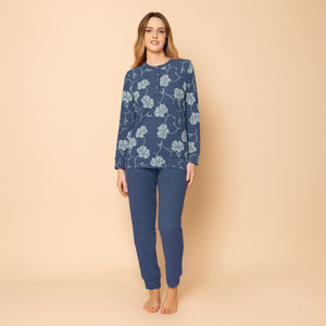 Pigiama donna in punto milano fantasia floreale PTD01 di Irge