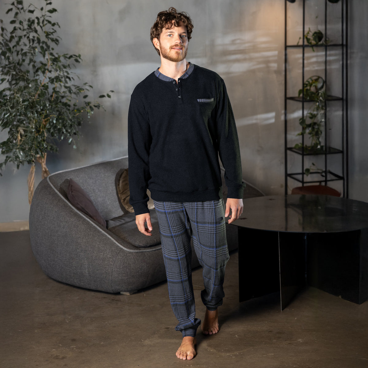 Pigiama uomo in punto milano fantasia tartan PTU 31 Irge