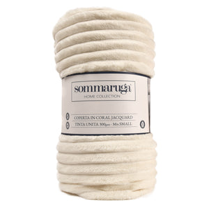 Coperta in coral jacquard Sommaruga Rigato 120x140