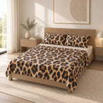 Completo letto leopardato Riviera 100% cotone percalle LN1825 maila