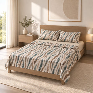 Completo letto 100% cotone percalle Riviera LN1845 zama