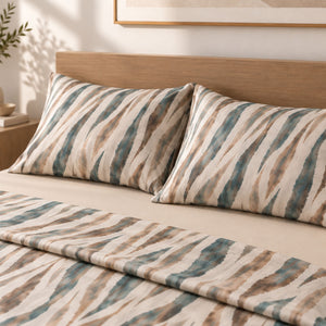 Completo letto 100% cotone percalle Riviera LN1845 zama