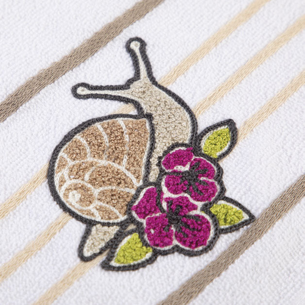 Vingi set 3 strofinacci in spugna di cotone Rossella beige