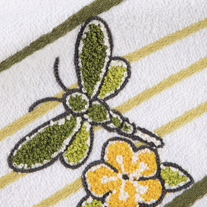 Vingi set 3 strofinacci in spugna di cotone Rossella verde