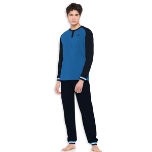 Pigiama uomo cotone Kappa KMS22801 azzurro