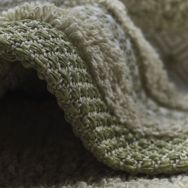 Vingi set asciugamani viso + ospite cotone Rubino verde