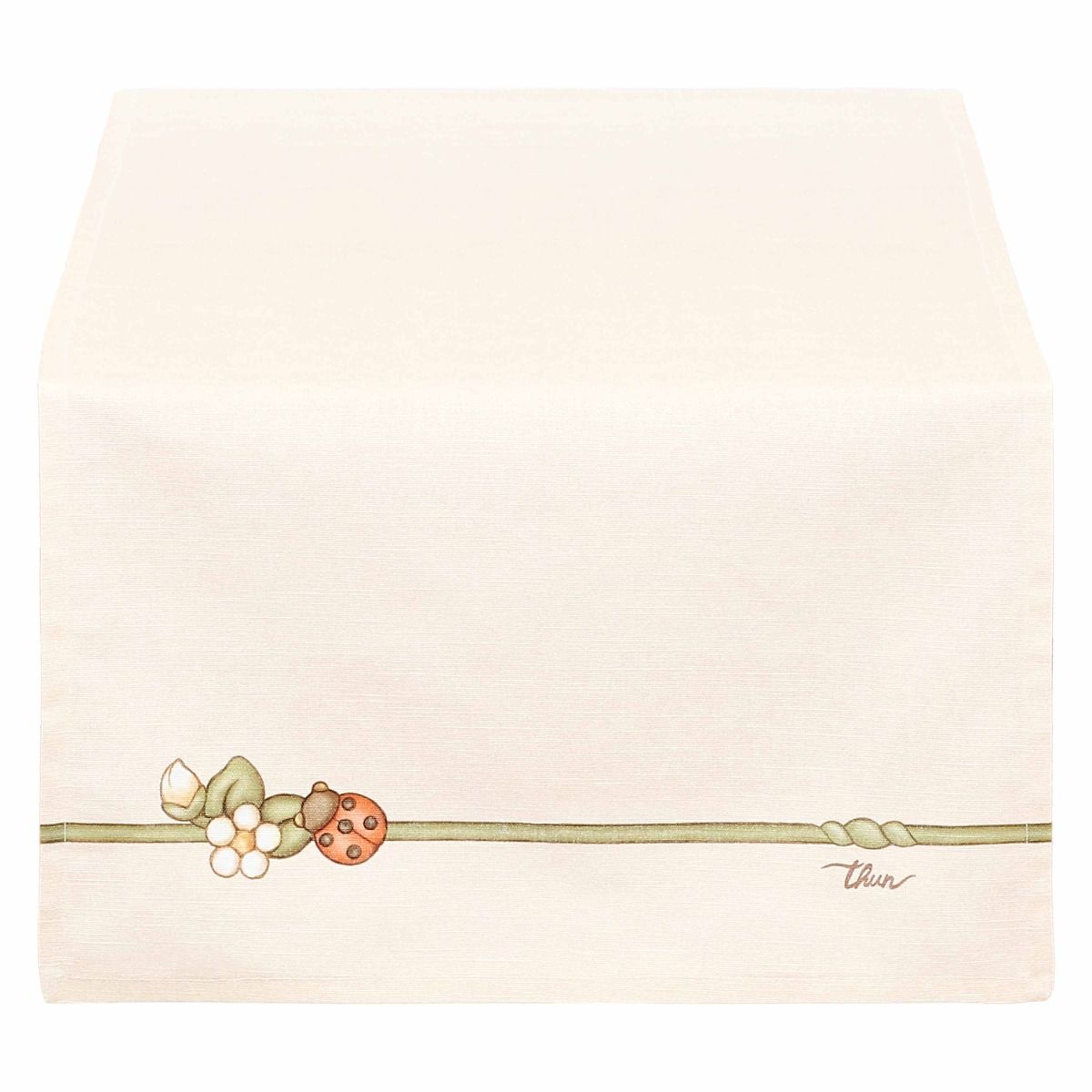 Runner in 100% cotone con coccinella portafortuna Thun Country Bloom