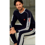 Pigiama uomo Lotto LP4053 cotone blu manica lunga