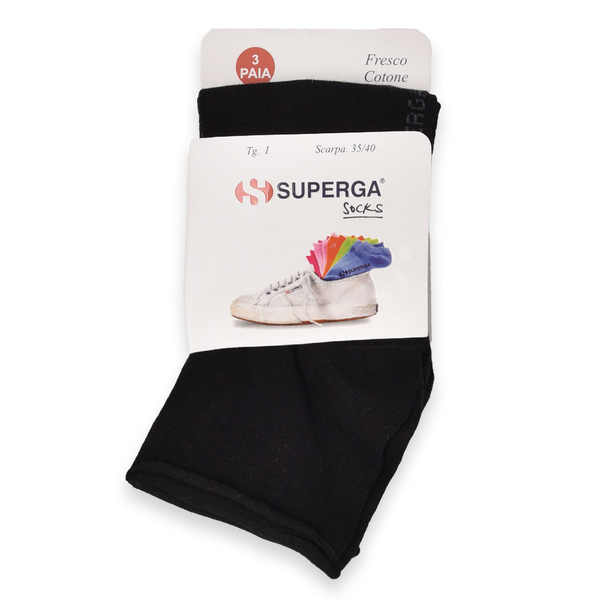 Calzino donna senza elastico Superga S017 3 pezzi