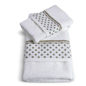 Vingi set asciugamani viso + ospite Sabrina cotone pois