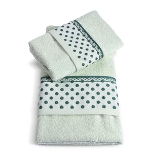 Vingi set asciugamani viso + ospite Sabrina cotone pois