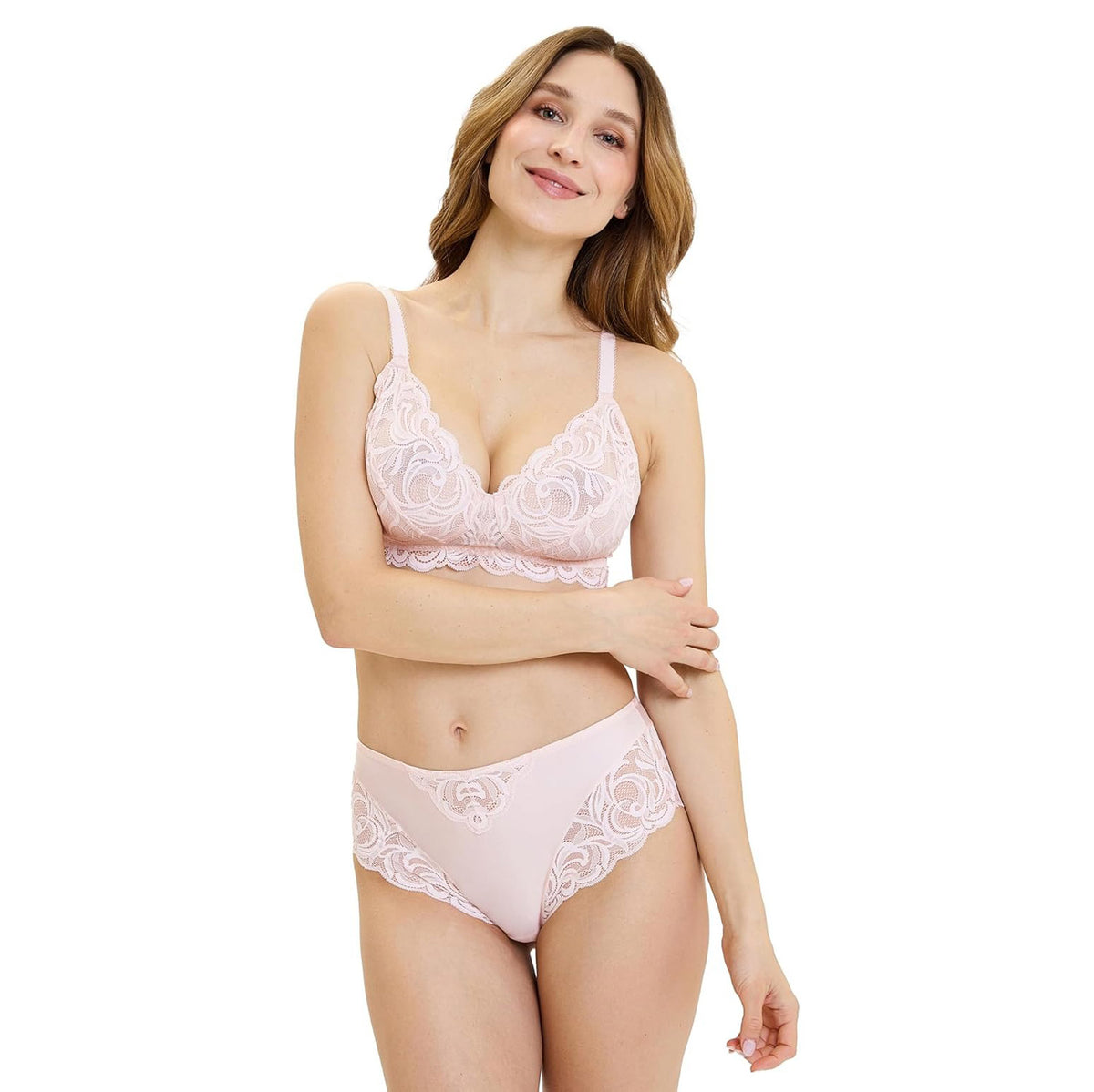 Slip donna vita alta pizzo e microfibra Sans Complexe 61PAO67