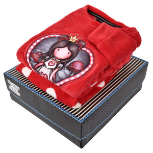 Pigiama bambina invernale Santoro Gorjuss 56618 pile coral a pois