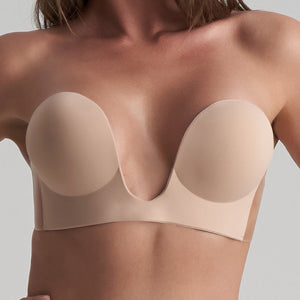 Reggiseno scollo profondo adesivo Bye bra Seamless U‐Style Bra