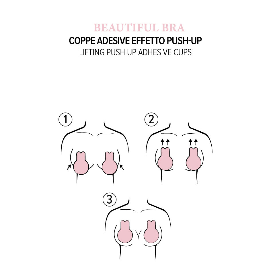 Coppe adesive Love and Bra Beautiful Bra effetto push-up Pelle