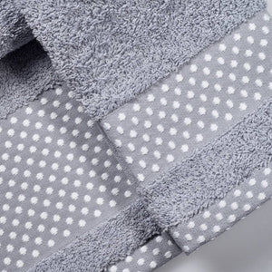 Vingi set asciugamani viso + ospite Pois grigio