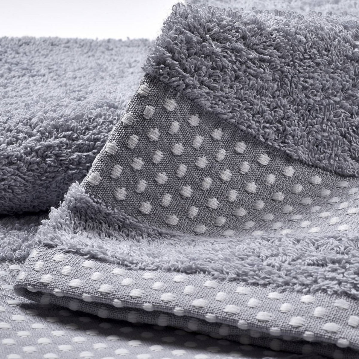 Vingi set asciugamani viso + ospite Pois grigio