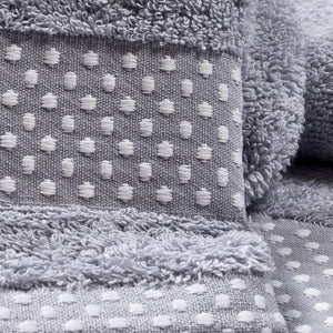 Vingi set asciugamani viso + ospite Pois grigio
